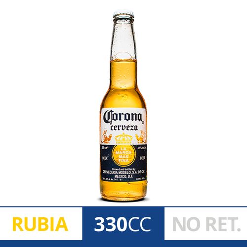 Cerveza Rubia Corona 330 Ml Porrón Descartable