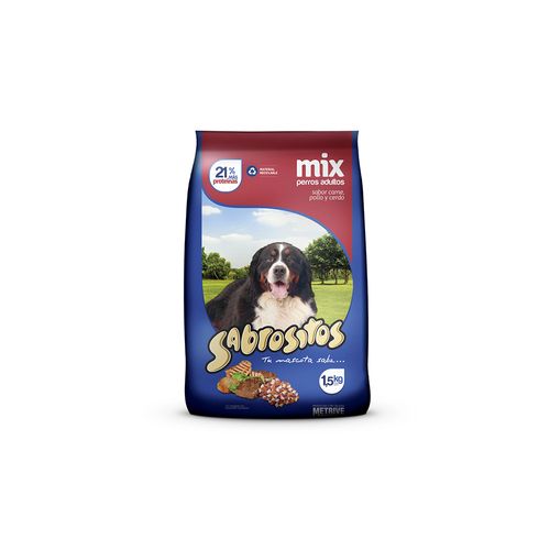 Alimento Sabrositos Perros Mix Carne, Pollo Y Cerdo 1,5kg