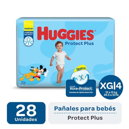 Pañales Huggies Protect Plus Xg X28un