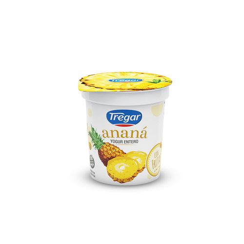 Yogur Entero Tregar Con Frutas Anana 160g