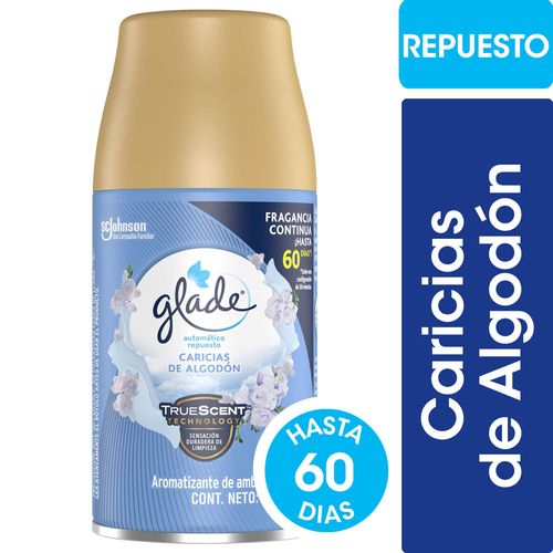 Repuesto Aromatizador Automático Caricias Algodón 175 Cc Glade
