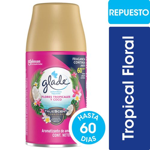 Aromatizador Automatico Flores Y Coco Repuesto 175 Cc Glade