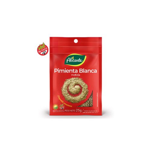 Pimienta Blanca Molida Alicante 25 Gr