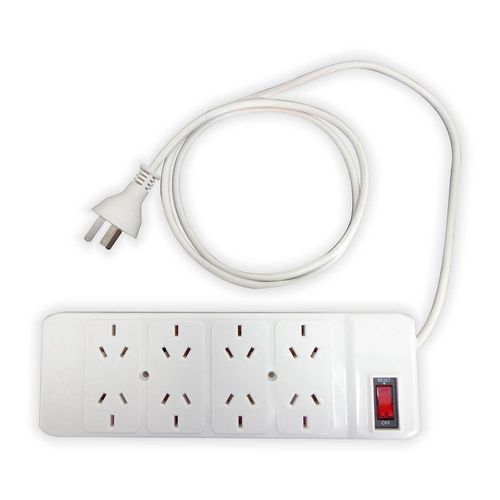 Prolongador 4 Tomas Con Termico Luminoso 2.5m Blanco