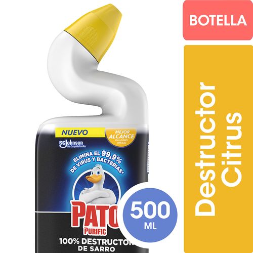 Limpiador Inodoro Destructor De Sarro Citrus 500 Ml Pato