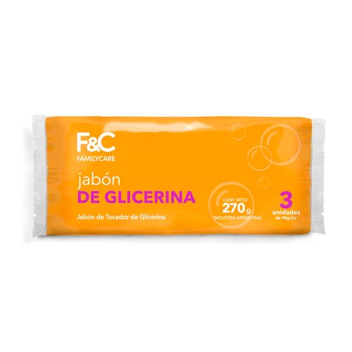 Jabón De Glicerina Family Care 270gr X3u