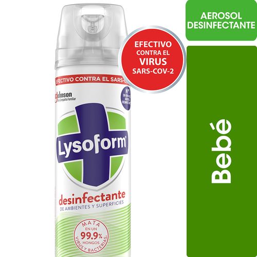 Desinfectante De Ambiente Lysoform Bebé Aerosol 360ml