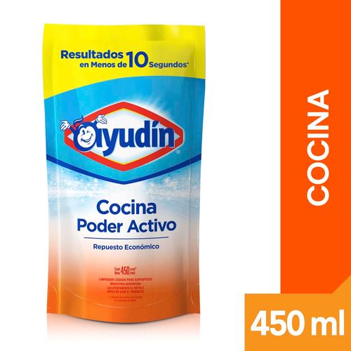 Limpiador De Cocina Ayudin Poder Activo Envase Economico 450 Ml