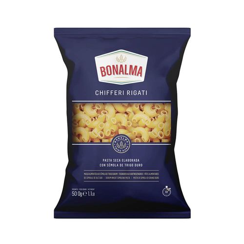 Fideo Chifferi Rigati Bonalma De Semola X500gr