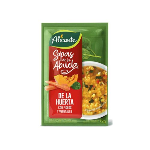 Sopade Fideos Con Verdura  Alicante 72 Gr