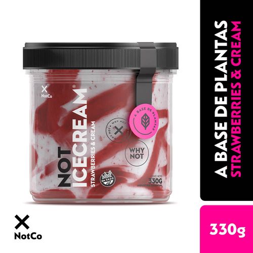 Helado Frutillas Con Crema 330 Gr Not Icecream