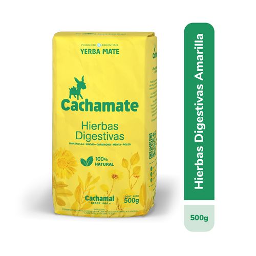 Yerba Mate Con Palo Amarilla Cachamate 500 Gr