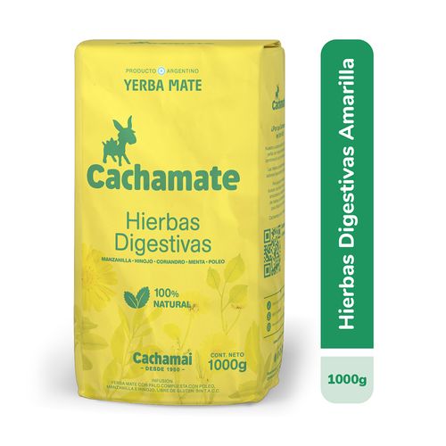 Yerba Mate Con Palo Amarilla Cachamate 1 Kg