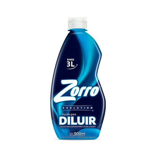 Jabon Liquido Ropa Zorro Evolution Diluible 500ml