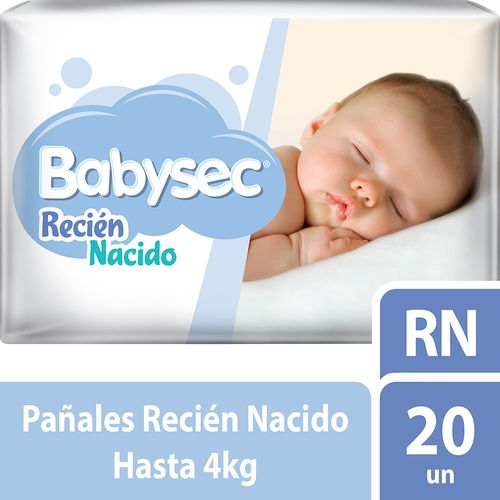 Pañales Babysec Recien Nacidos - 20 U