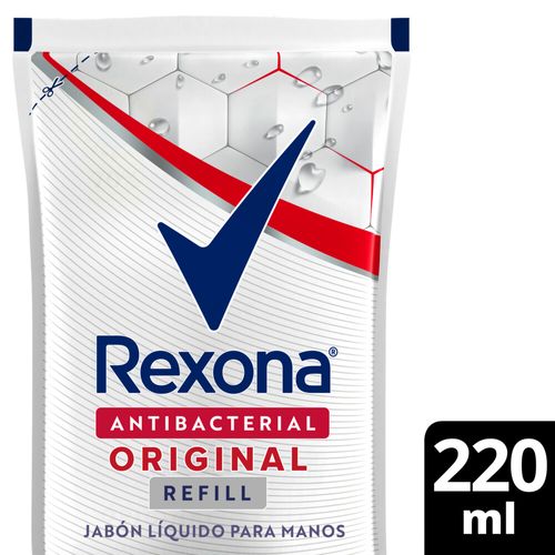Jabón Líquido Antibacterial Original 220 Ml Repuesto Rexona