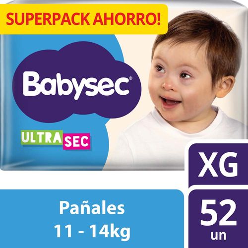 Pañales Babysec Ultrasec Jumbo Pack Xg X52
