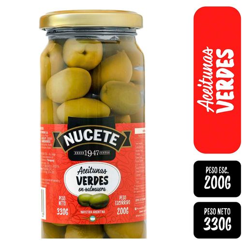 Aceitunas Nucete Verdes 200 Gr