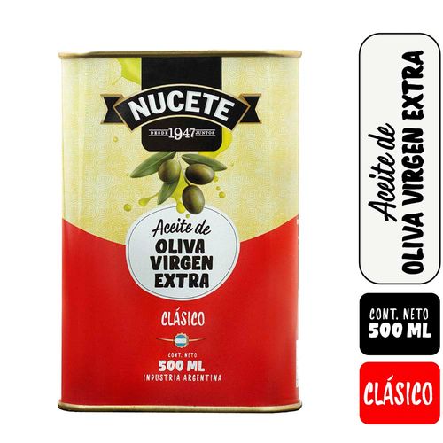 Aceite De Oliva Nucete Extra Virgen Clásico 500 Ml