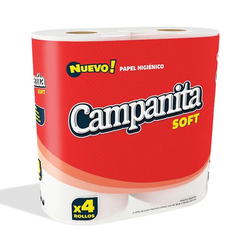 Papel Higiénico Campanita Hoja Simple 4 U