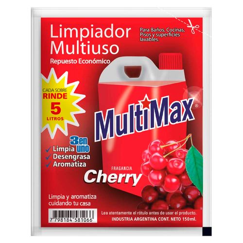 Limpiador Multiuso Para Diluir Cherry Rinde 5 Litros X 150ml