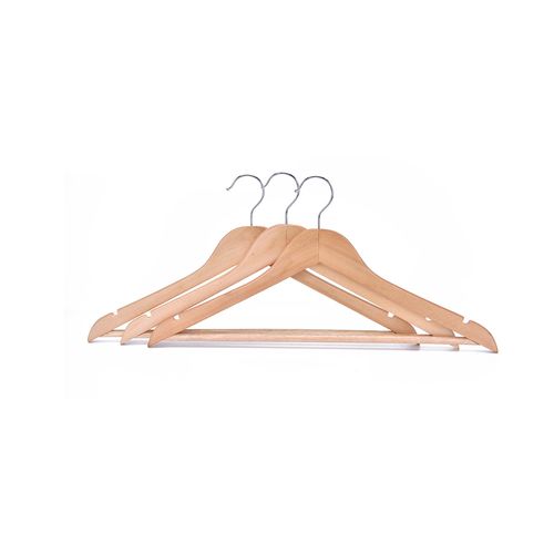 Pack 3 Perchas De Madera Krea