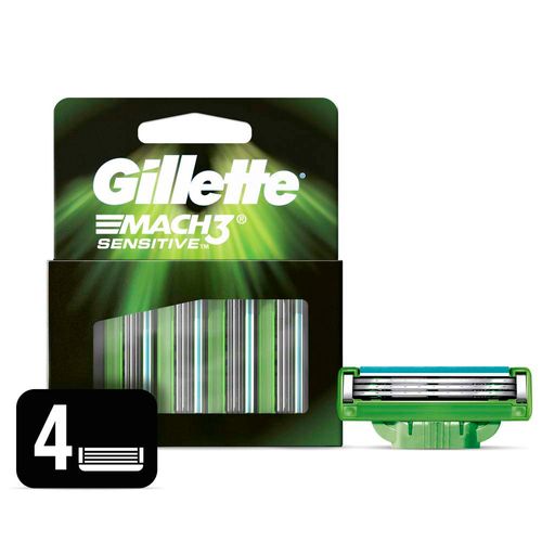 Repuesto Mach3 Sensitive 4 Un Gilette