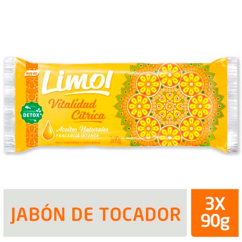 Jabon Limol Vitalidad Citrica 3u 90g