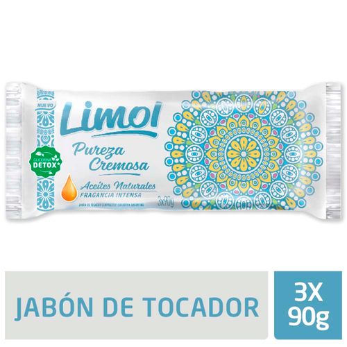 Jabon Limol Pureza Cremosa 3u 90g