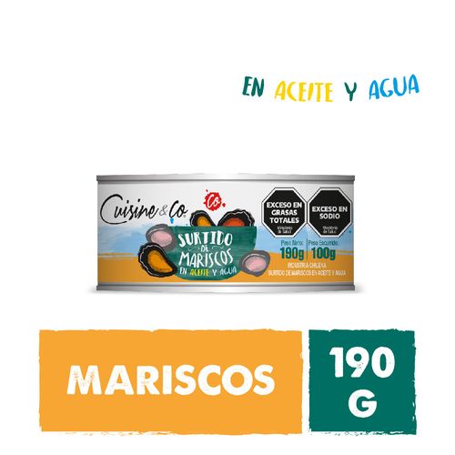 Surtidos Mariscos en Agua Y Aceite 190 Gr Cuisine & Co Nbe Mp