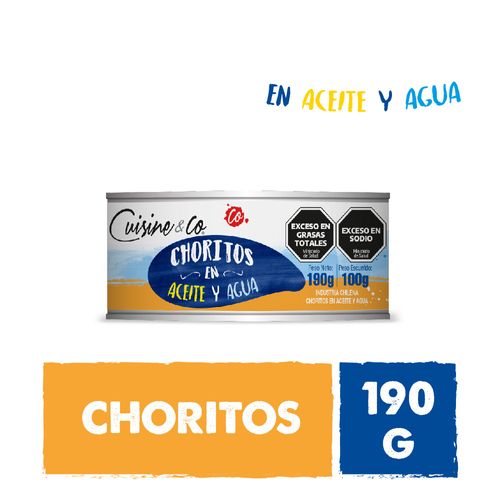 Choritos En Aceite Y Agua 190 Gr Cuisine & Co Nbe Mp