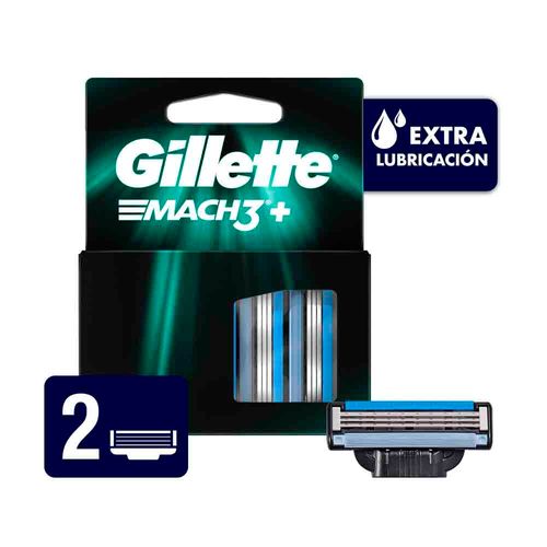 Repuestos De Afeitar Extra Lubricante Mach3 2u