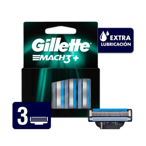 Repuestos De Afeitar Extra Lubricante Mach3 3u