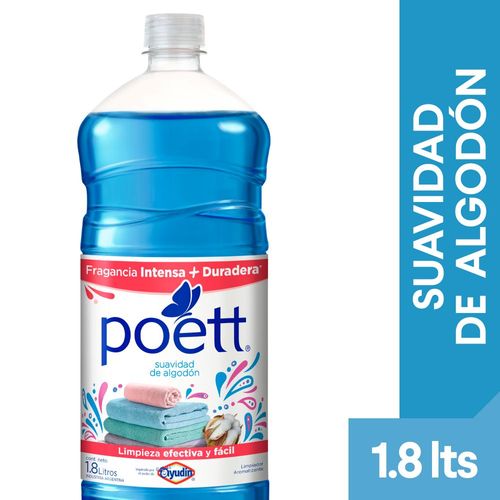 Limpiador Líquido Aromatizante Poett Suavidad De Algodón 1.8 Lts