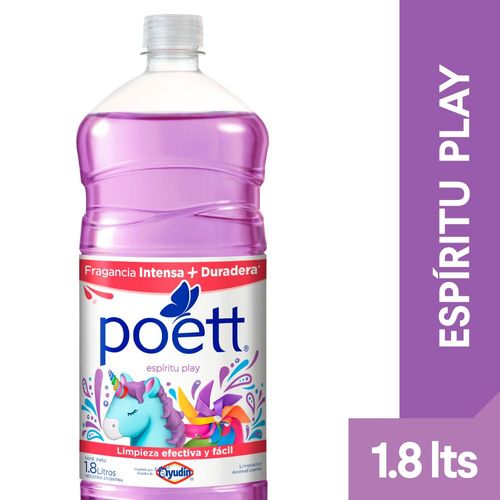 Limpiador Líquido Aromatizante Poett Espíritu Play 1.8 L