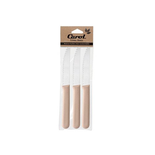 Cuchillo X 3, Beige Areia Carol