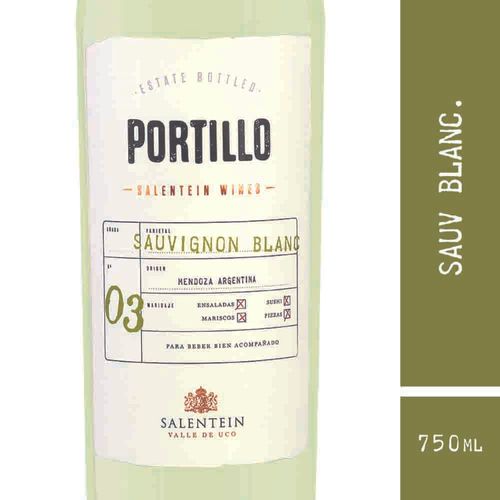 Vino Blanco Sauvignon Blanc Portillo 750 Ml
