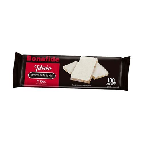 Turron De Maní Bonafide Con Miel Cremona X100 Grs