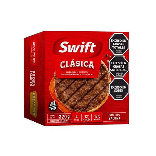Hamburguesa Swift De Carne 4 U - 320 Gr