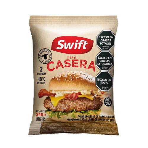 Hamburguesa Swift Tipo Casera 2 U - 240 Gr