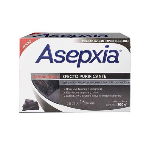 Asepxia Jabón Carbón Detox Barra 100 G