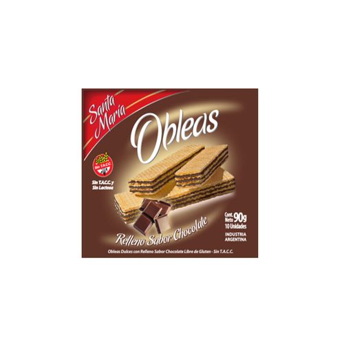 Obleas Santa María Sabor Chocolate 90 Gr