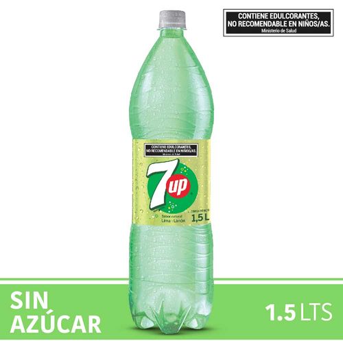 Gaseosa 7 Up Sin Azúcar Botella 1.5 L