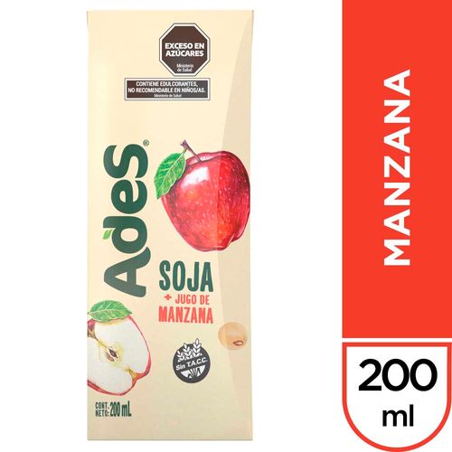 Ades Soja + Jugo De Manzana 200 Ml