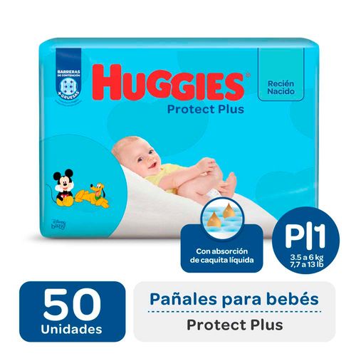 Pañales Huggies Protec Plus P 50 U