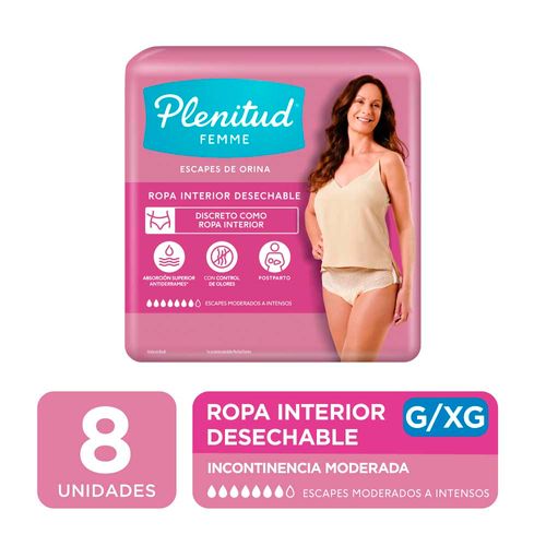 Ropa Interior Desechable Plenitud Femme G-Xg 8 x 1 U