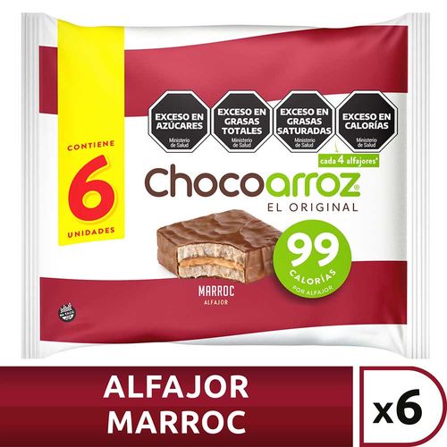 Alfajor De Arroz Marroc 22 Gr  X 6 Un Chocoarroz