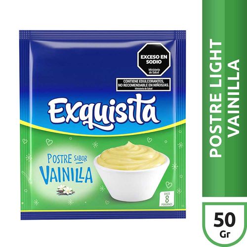 Postre Light Sabor Vainilla Exquisita X50 Gr