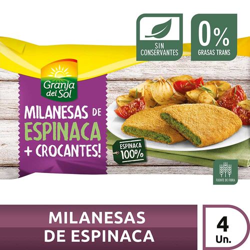 Milánesas De Espinaca Granja Del Sol 320g