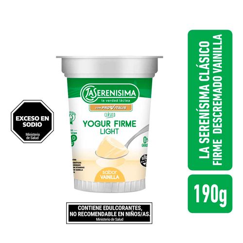 Yogur Firme Vainilla La Serenisima Clasico 190gr
